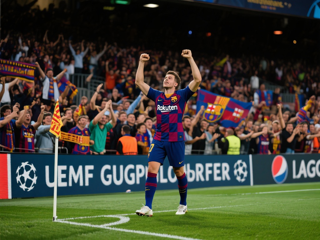 巴萨球迷对于球队追求欧冠的目标表达了极高